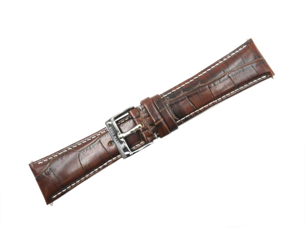 Kenneth Cole 24mm Brown Leather with Contrast Stitching Watch Strap image