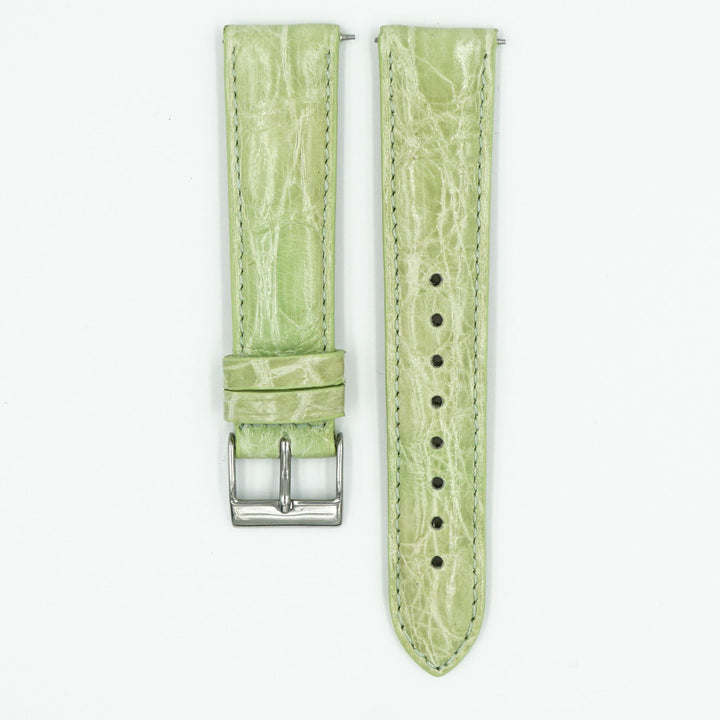 Womens Crocodile Watch Strap - Apple Green image