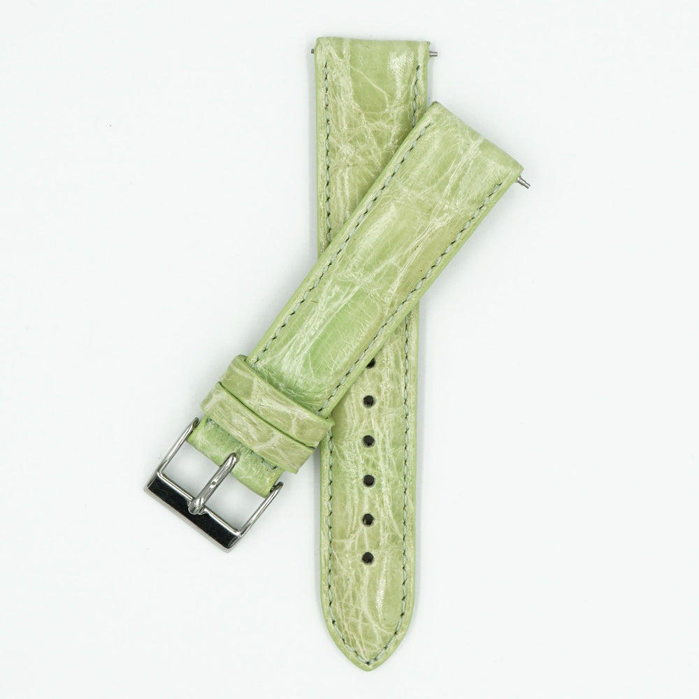 Womens Crocodile Watch Strap - Apple Green image