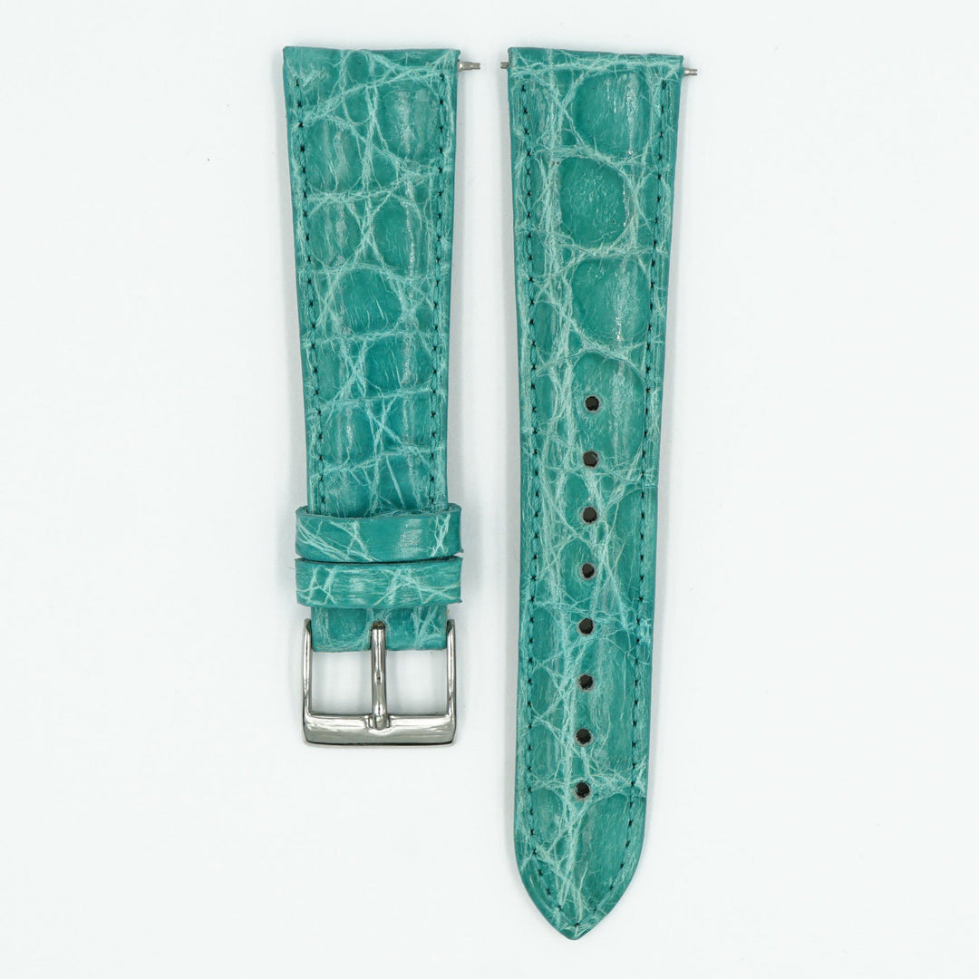 Womens Crocodile Watch Strap - Turquoise image