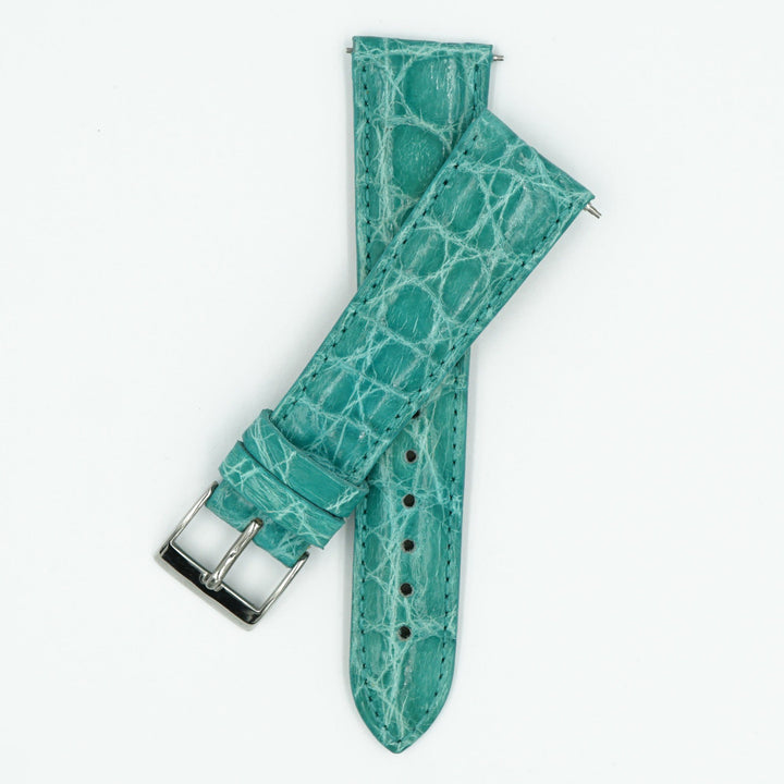 Womens Crocodile Watch Strap - Turquoise image