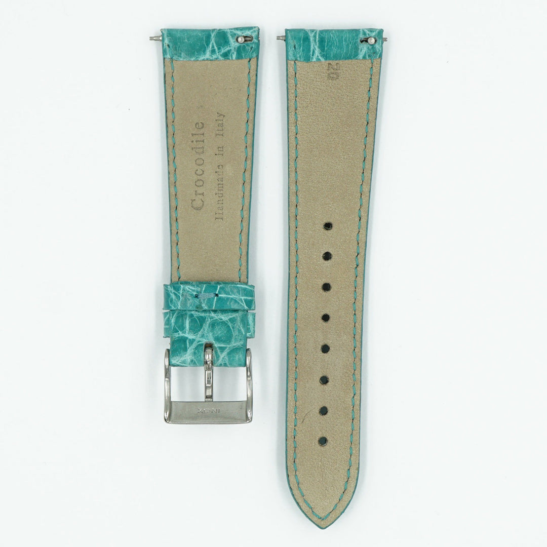 Womens Crocodile Watch Strap - Turquoise image