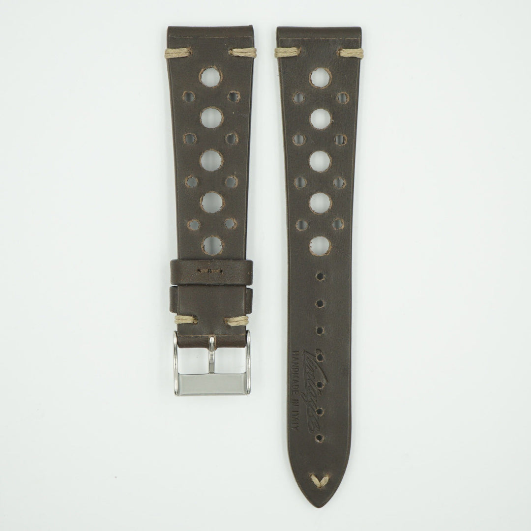 Brown Vintage Racing Leather Watch Strap image