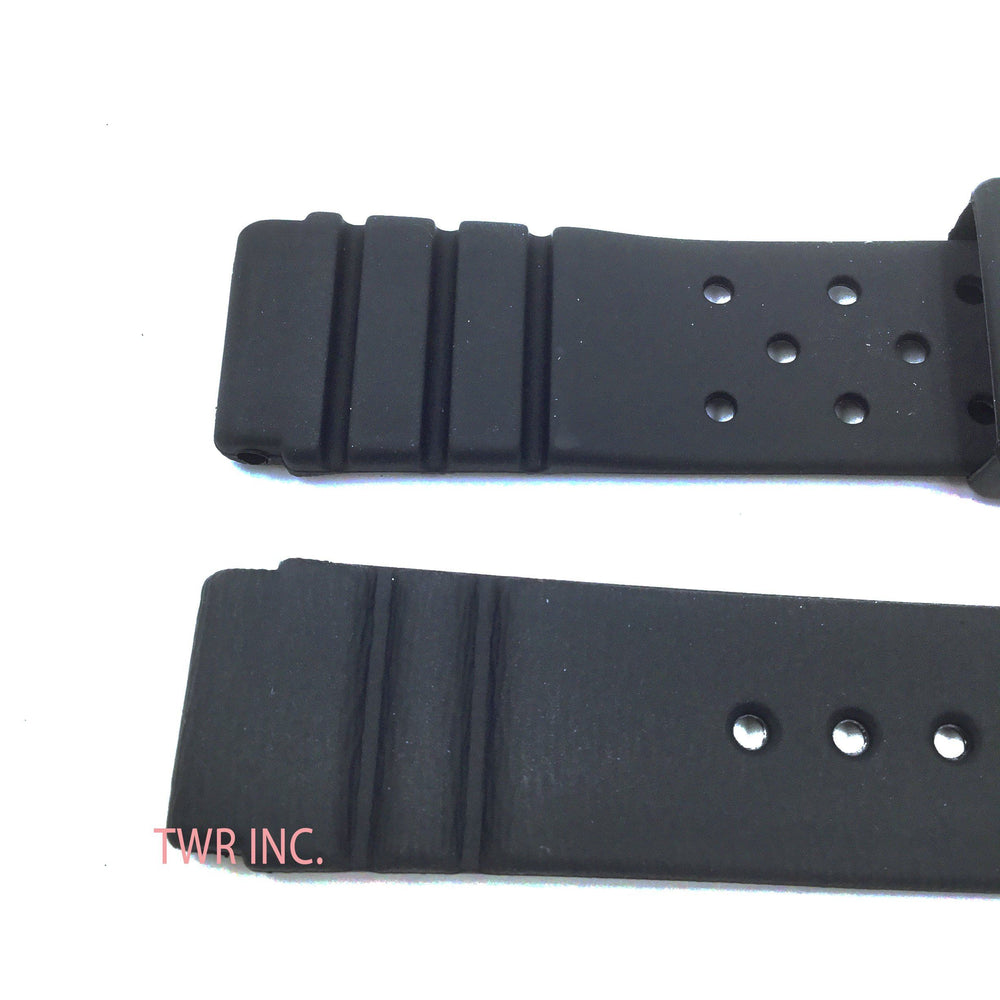 Black P142 Rubber 20mm-22mm Watch Strap Band image