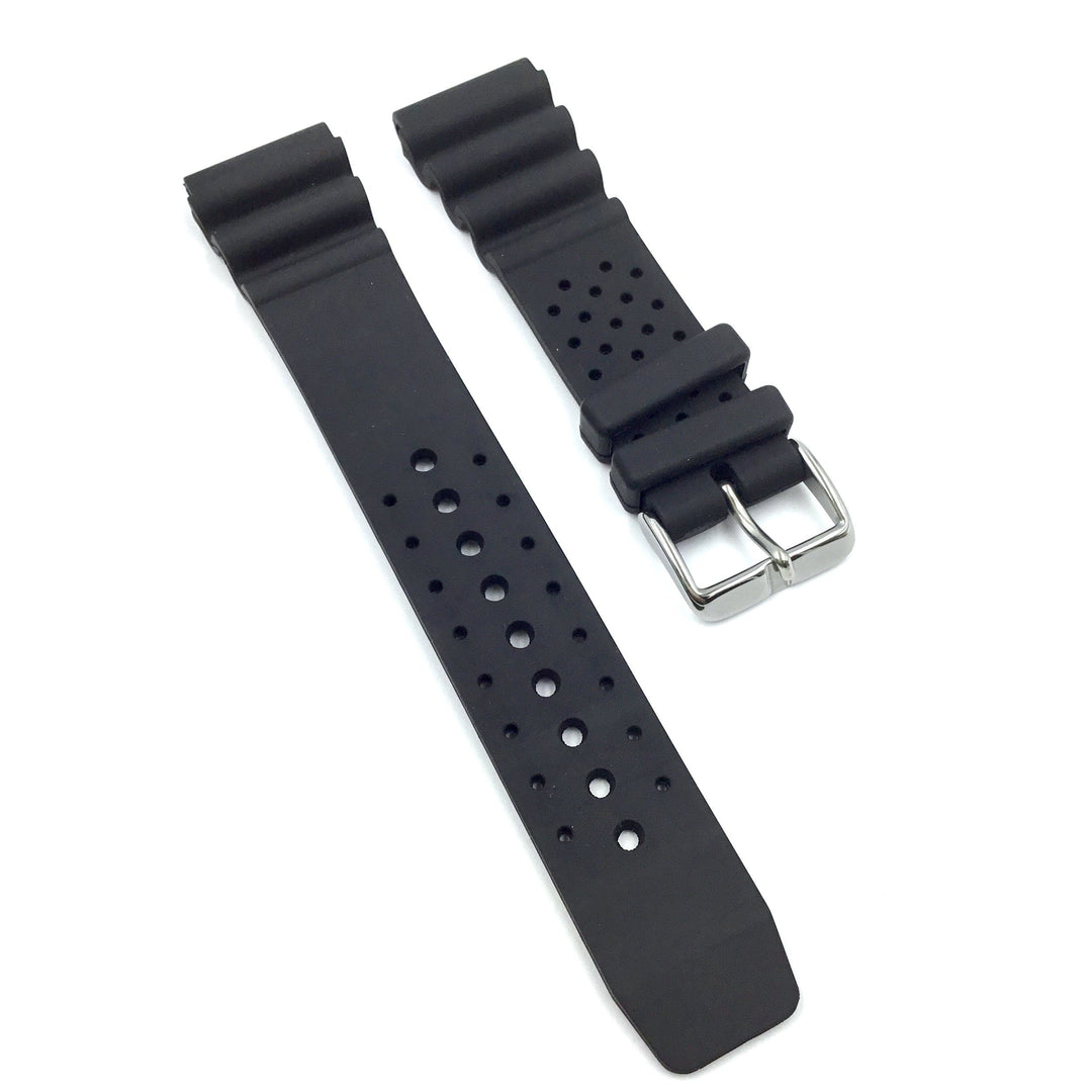 Bandenba P152 Black Rubber Watch Strap image