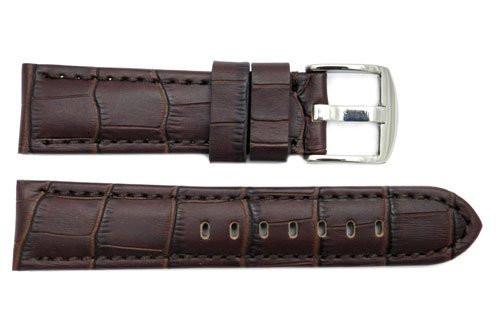 Genuine Crocodile Grain Leather Watch Strap image