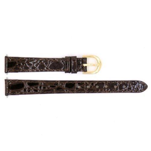 Genuine Timex Ladies Brown Crocodile Grain 12mm Watch Band image