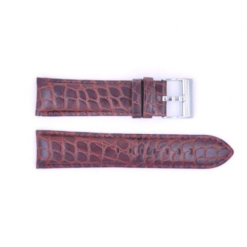 Genuine Crocodile Grain Leather Semi-Gloss Watch Strap image