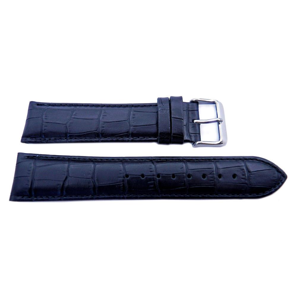 Genuine Leather Alligator Grain Padded Long Watch Strap image