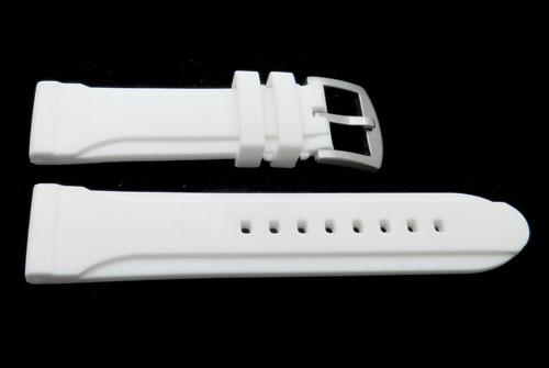 Genuine Silicone Heavy Duty Elevated Stitched 24mm Watch Band image