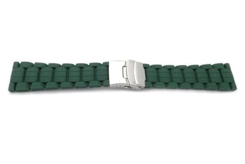 Genuine Silicone Rolex Oyster Style 24mm Watch Band image