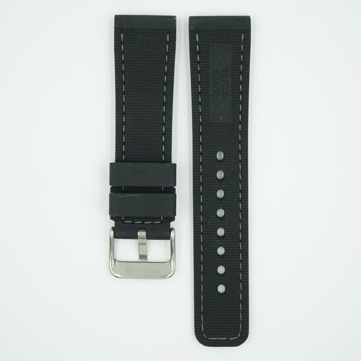 Perforated Silicone Sport Black/Gray Strap image