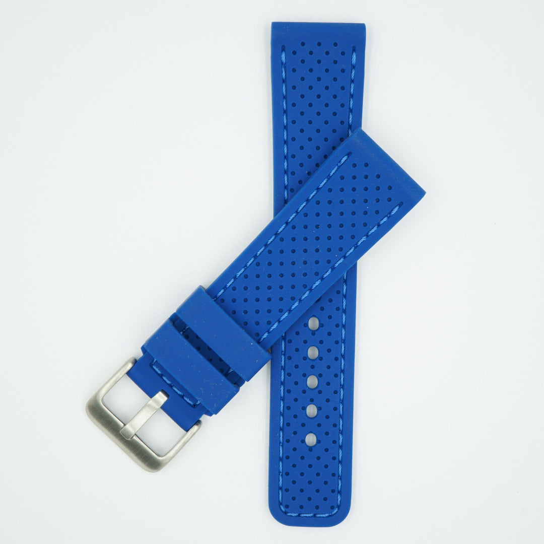 Perforated Silicone Sport Blue Strap image