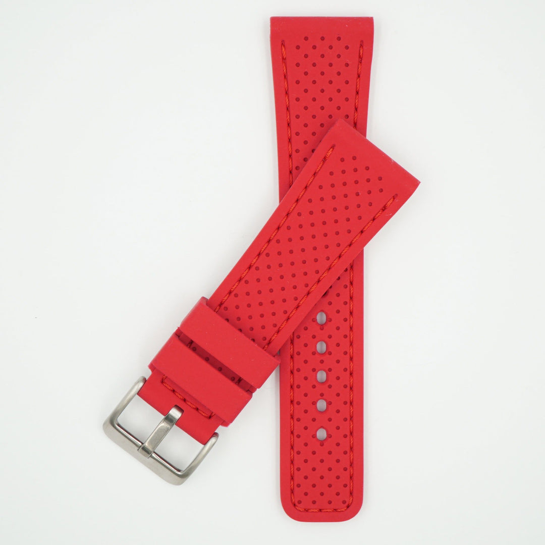 Perforated Silicone Sport Red Strap image