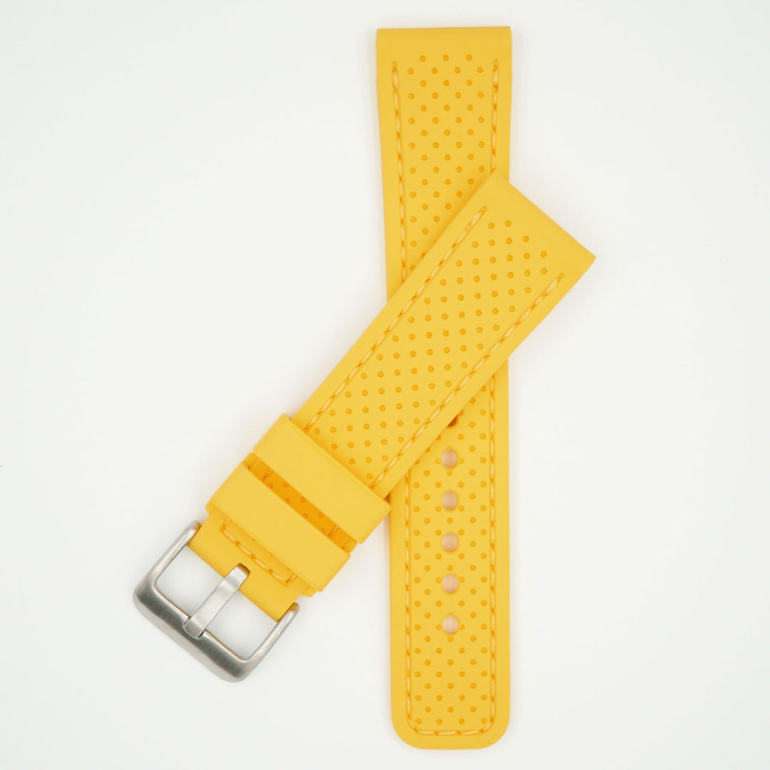 Perforated Silicone Sport Yellow Strap image