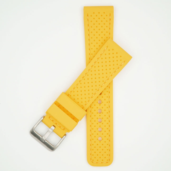 Perforated Silicone Sport Yellow Strap image