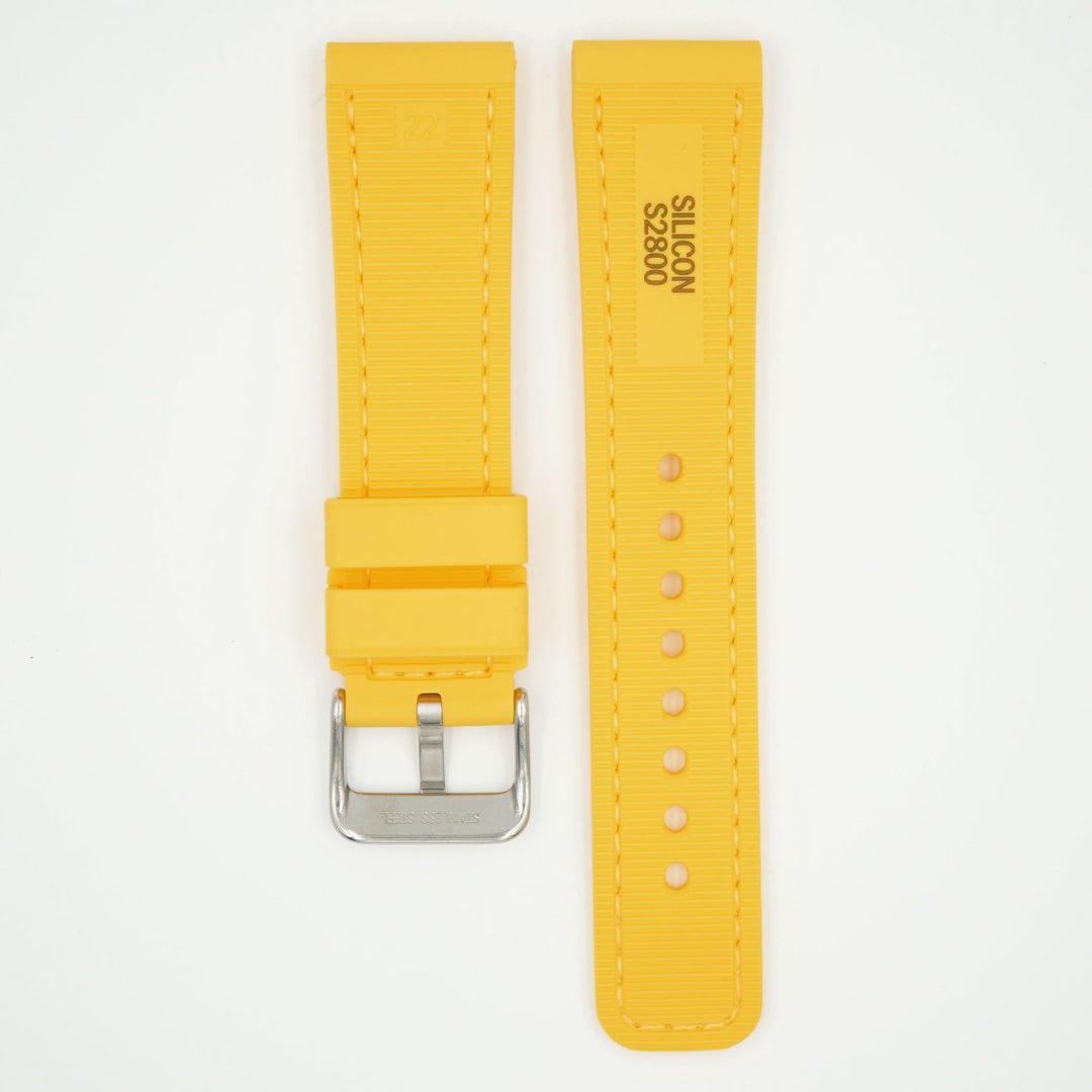 Perforated Silicone Sport Yellow Strap image