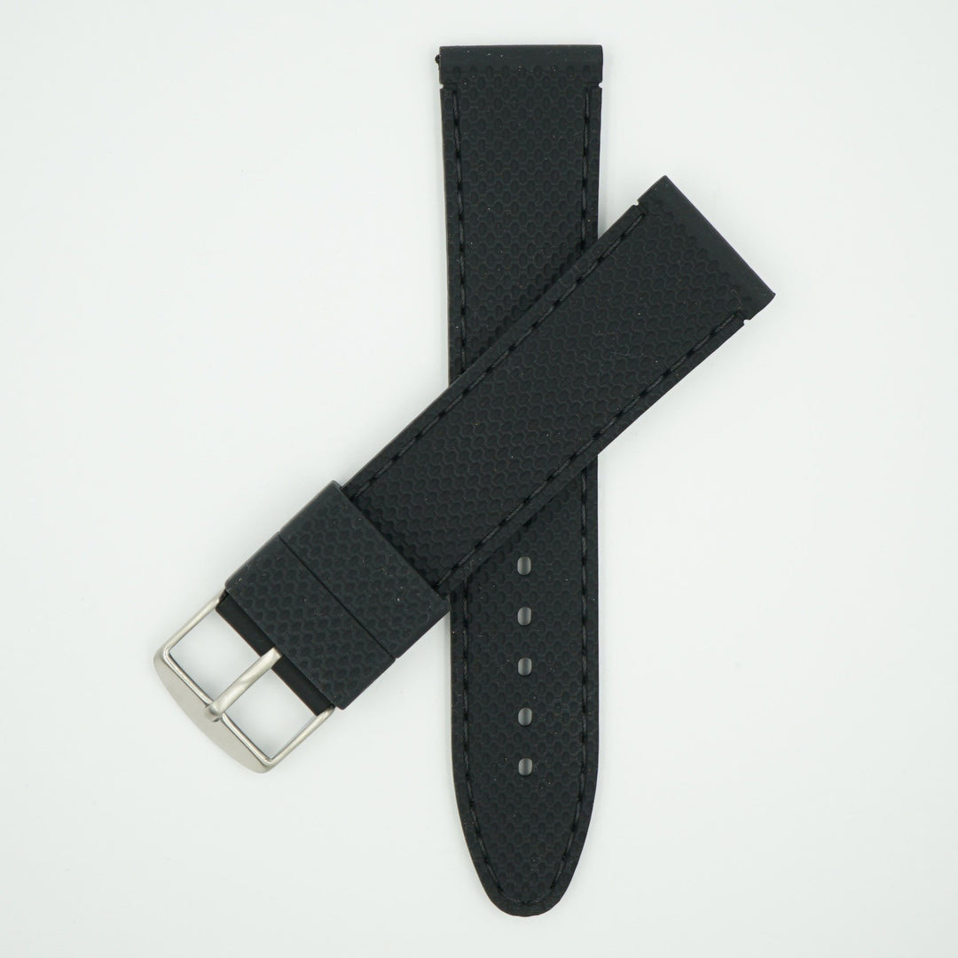 Silicone Black Sport Watch Strap image