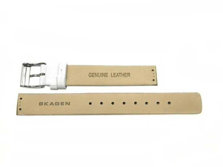 Genuine Skagen SKW2014 White Leather 14mm Watch Strap image