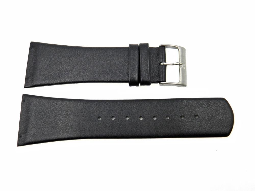 Genuine Skagen Black Genuine Leather 30mm Watch Strap - Screws image