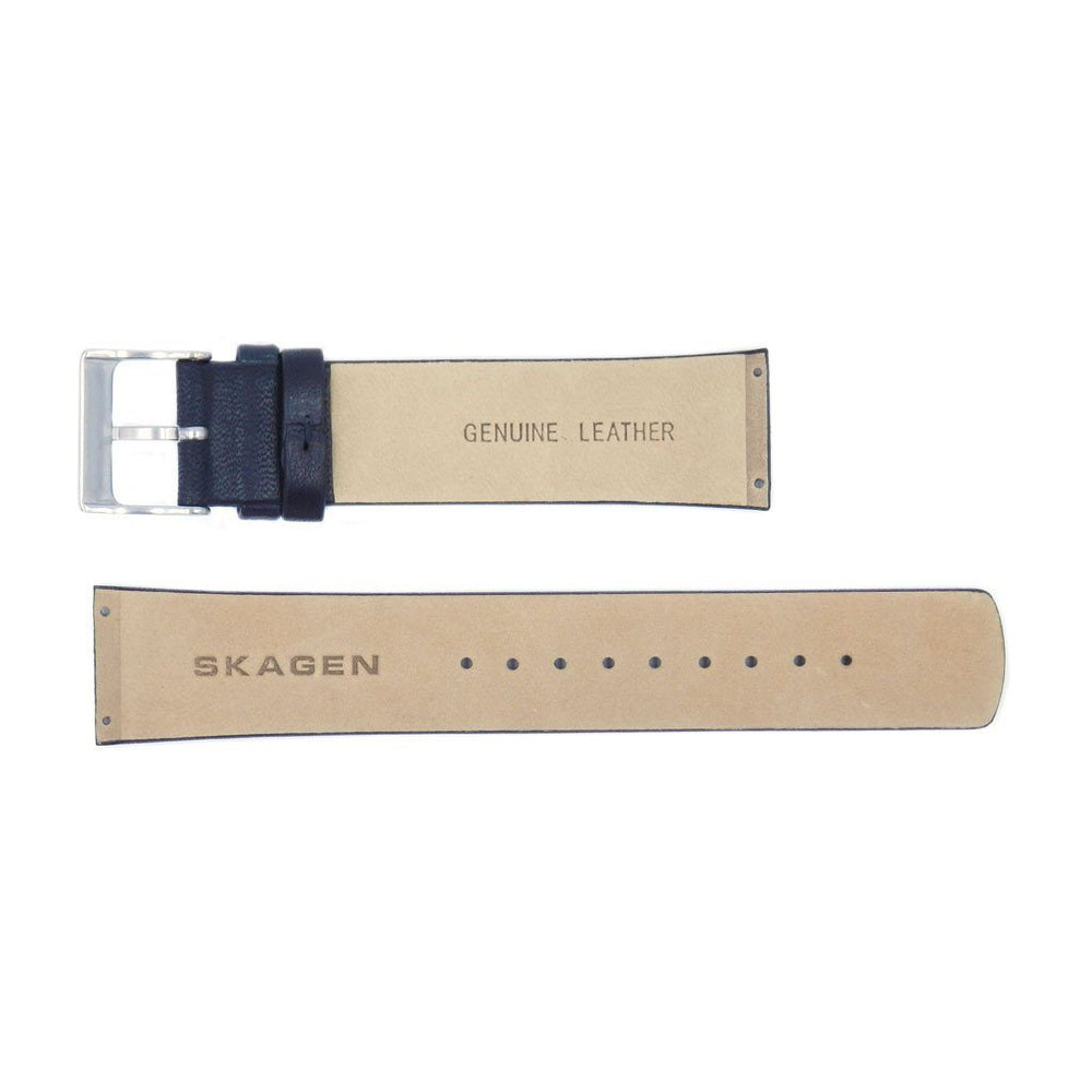 Genuine Skagen SKW6101 Black Smooth Leather 20mm Watch Strap image