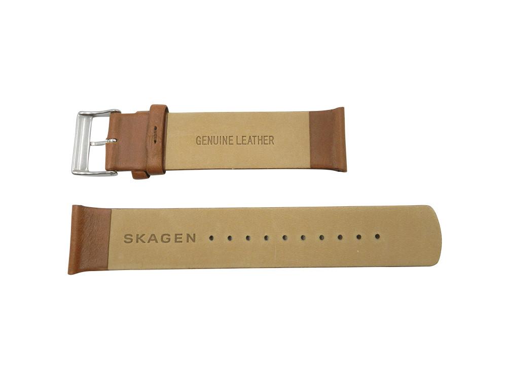 Skagen SKW6176 Tan 22MM Leather Smooth Watch Strap image