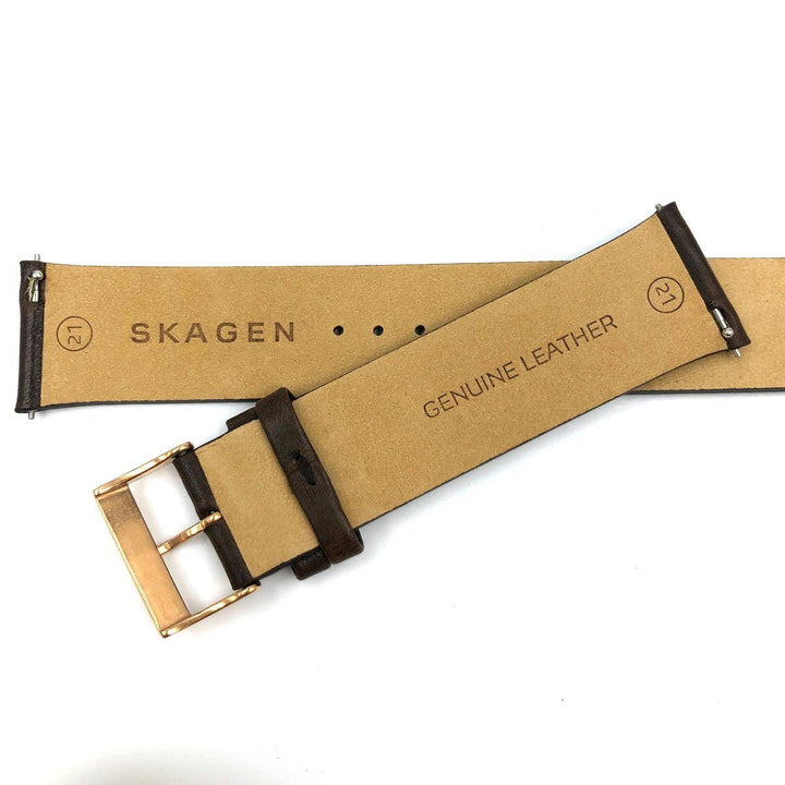 GENUINE SKAGEN SKW6395 BROWN LEATHER 22MM WATCH STRAP image