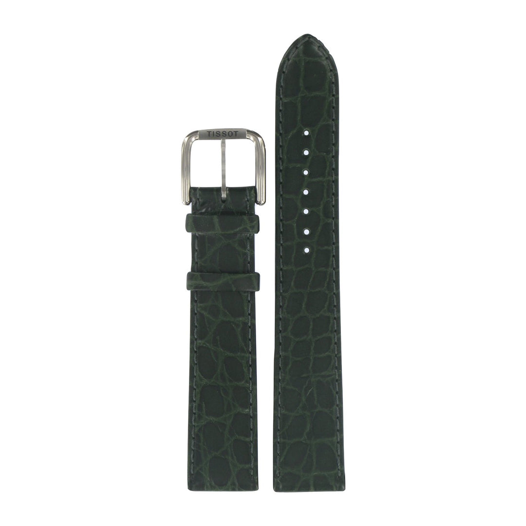 Genuine Tissot 18mm PR 100 Green Leather Strap by Tissot