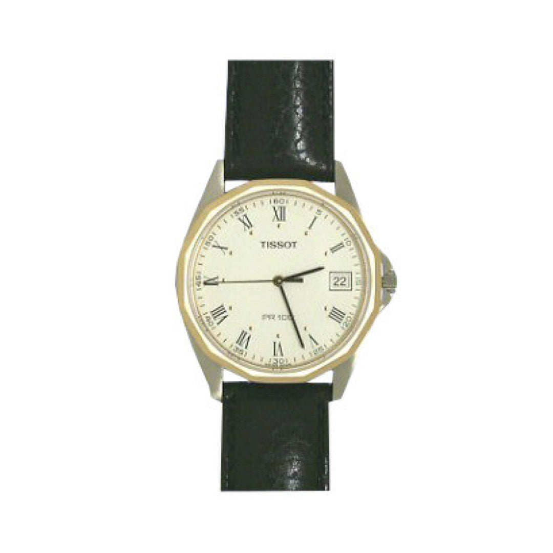 Tissot 18mm PR 100 Green Leather Strap image