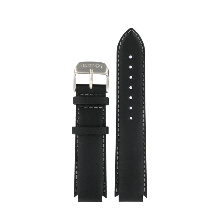 Genuine Tissot 22mm Atollo Black Leather Strap by Tissot