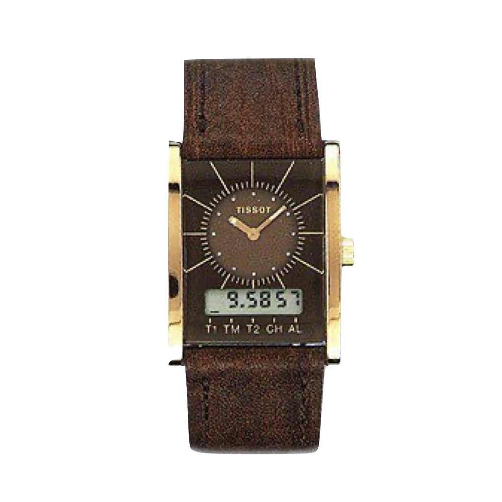 Genuine Tissot 22mm Two Timer Brown Leather Strap by Tissot