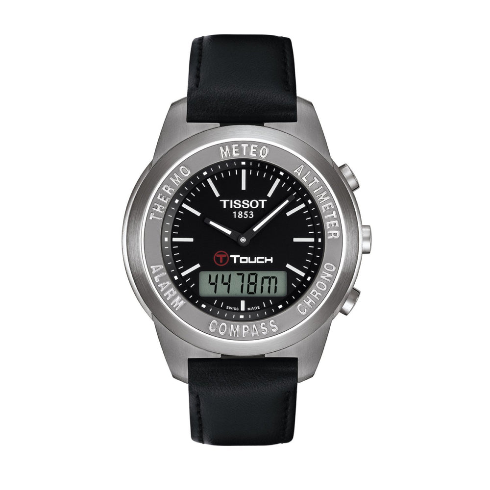 Tissot 19mm T-Touch Classic Black Leather Strap image