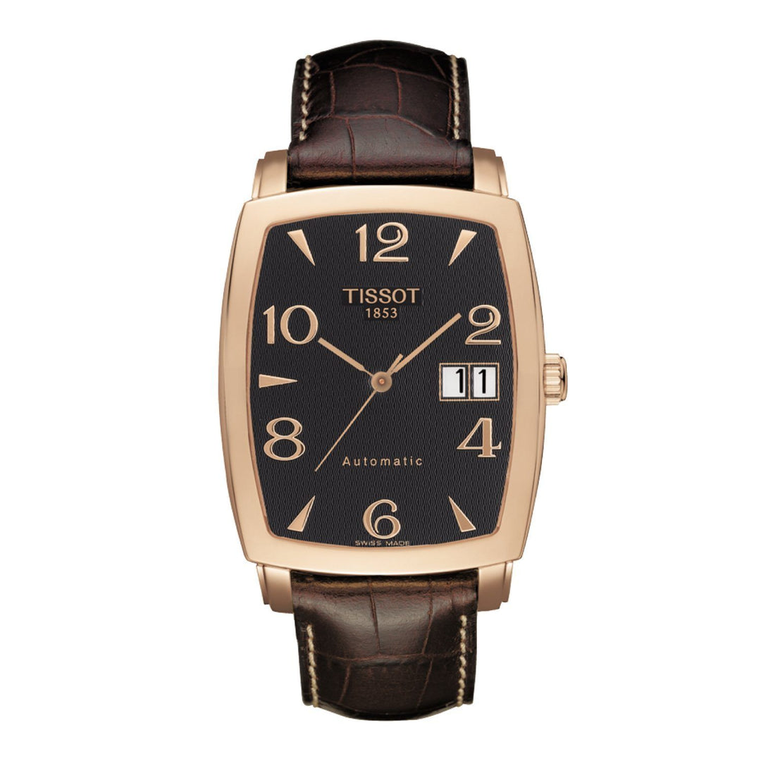 Tissot 19mm Sculpture Line Brown Leather Strap image