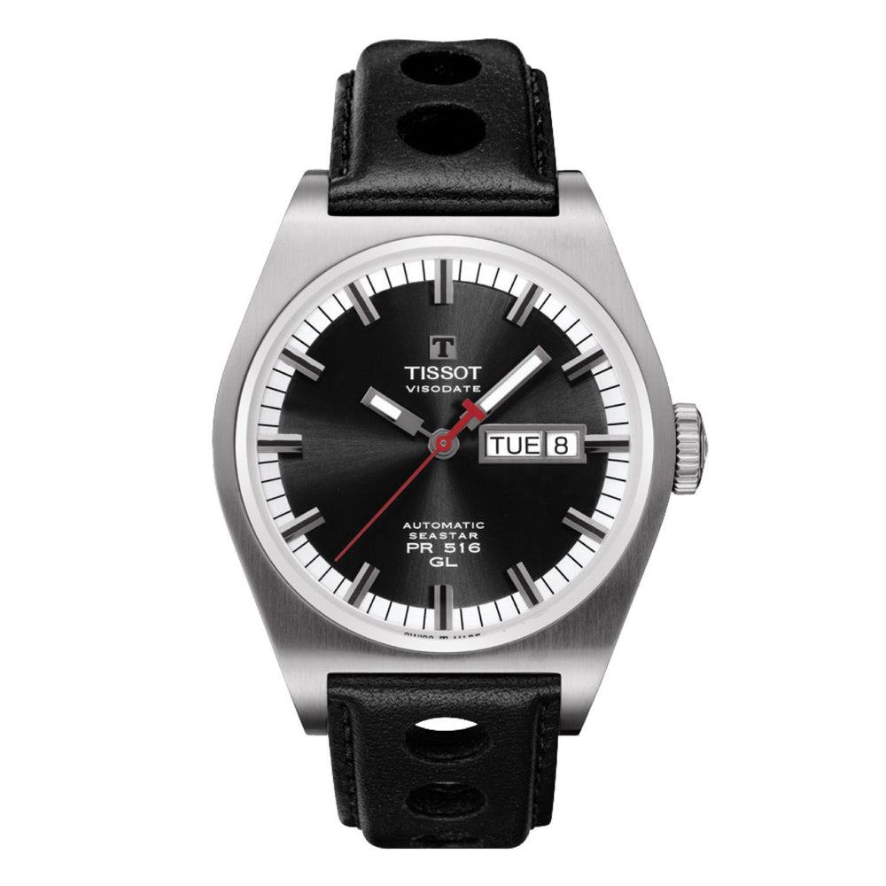 Tissot 20mm PR 516 Black Leather Strap image