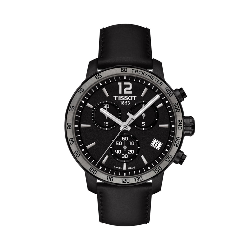 Tissot 19mm Quickster Black Leather Strap image