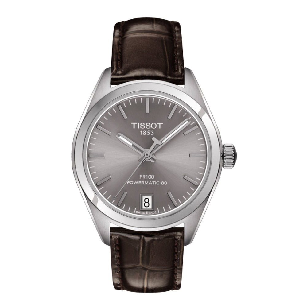 Tissot 16mm PR 100 Brown Leather Strap image