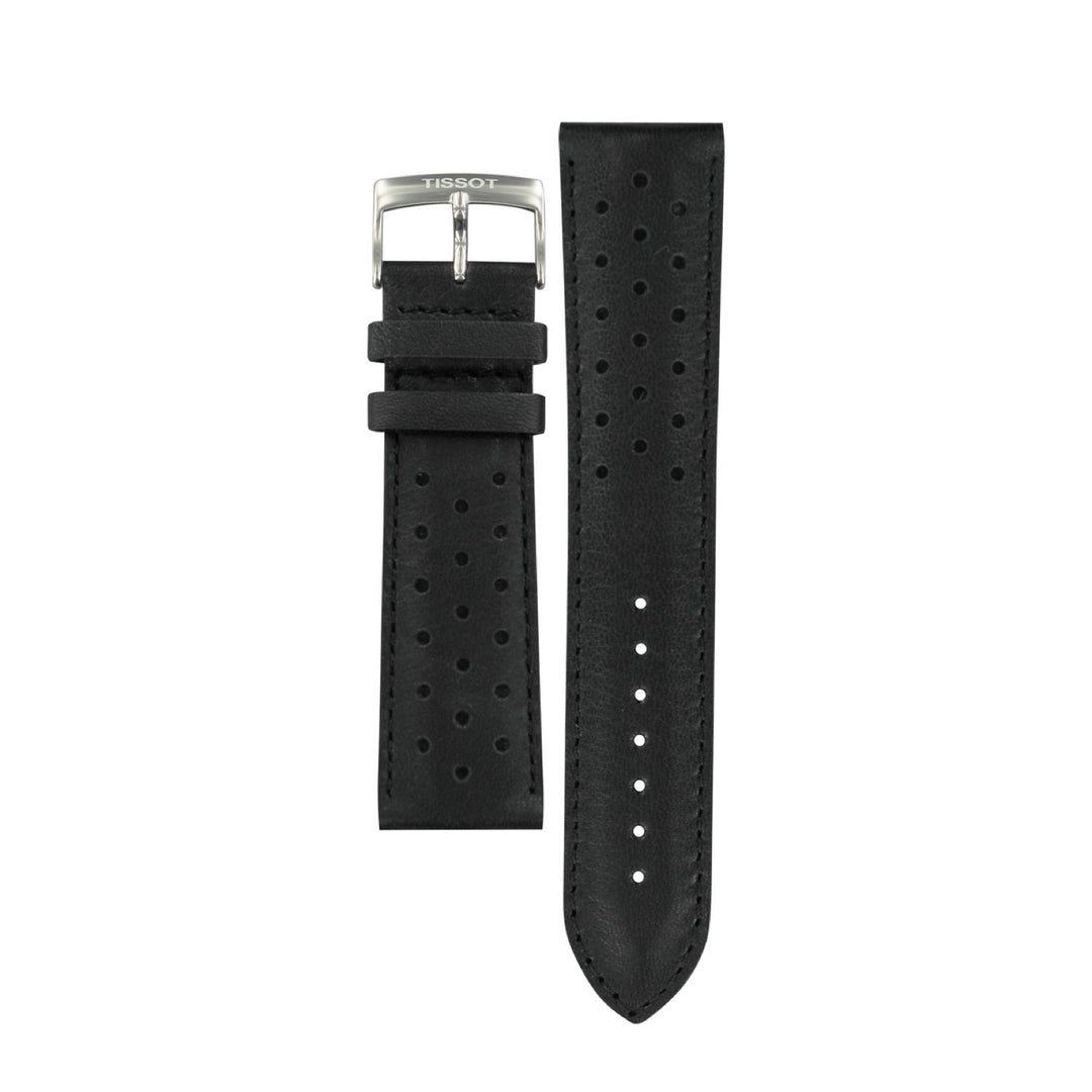 Genuine Tissot 22mm V8 Black Leather Strap by Tissot