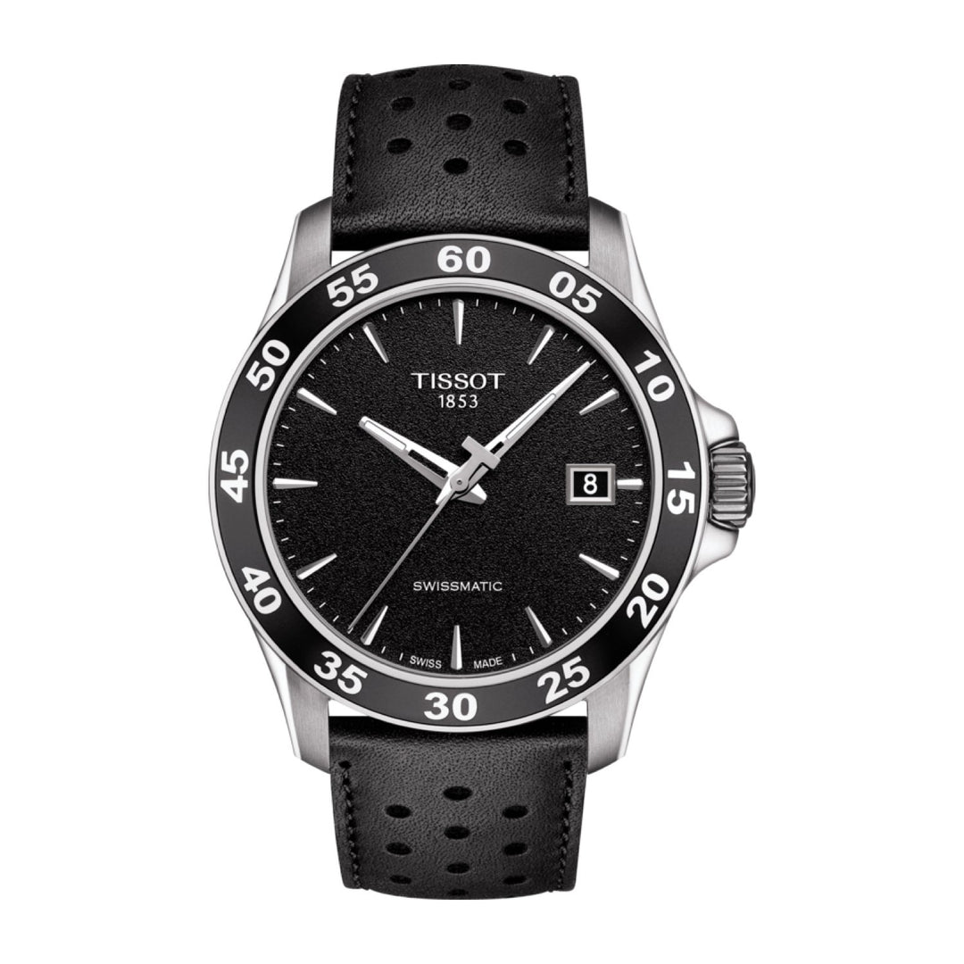 Tissot 22mm V8 Black Leather Strap image