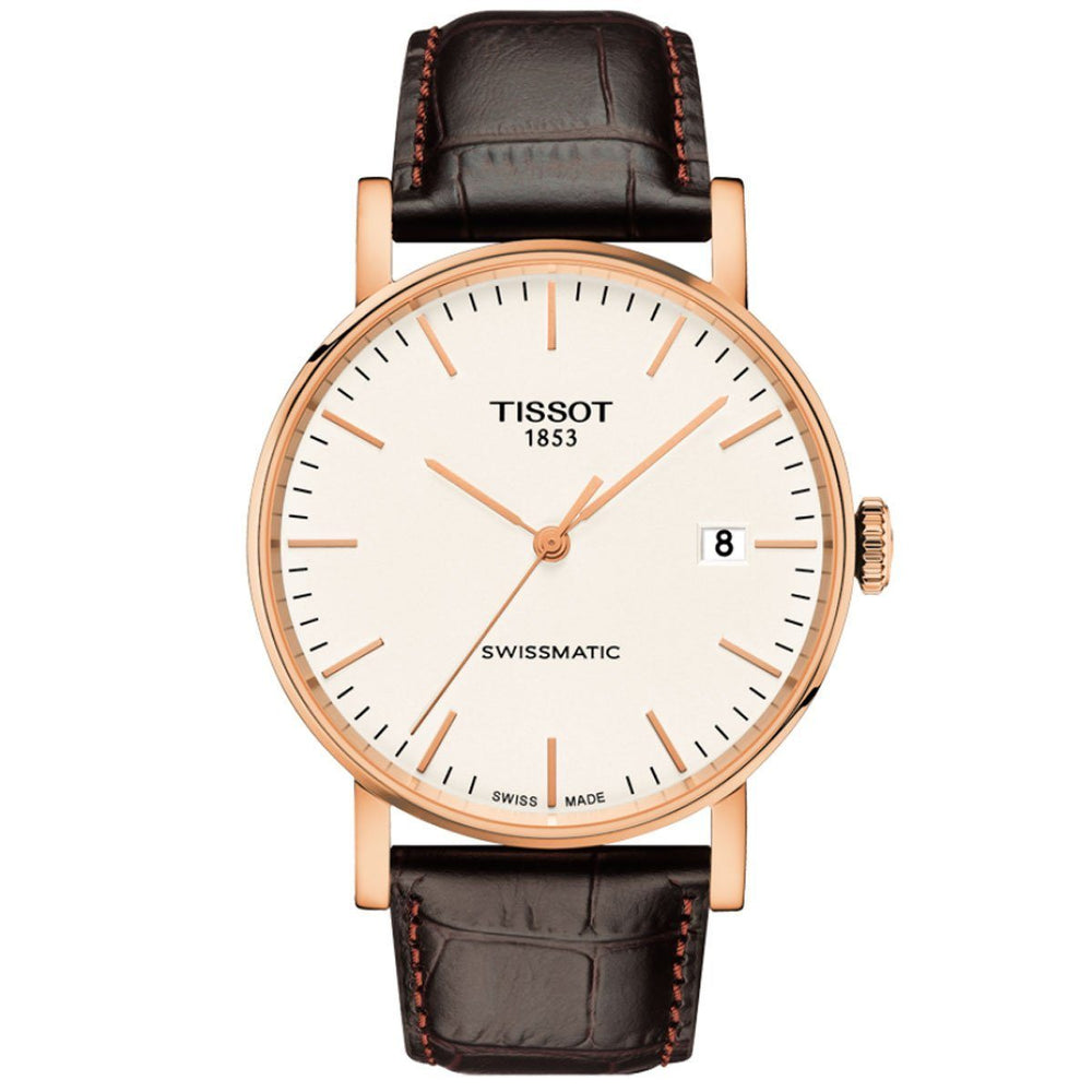 TISSOT SWISSMATIC 21MM BROWN LEATHER STRAP image