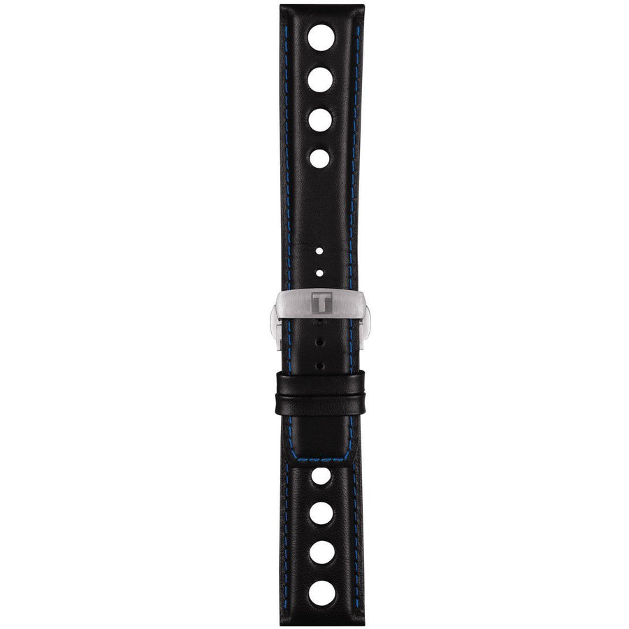 TISSOT ALPINE 22MM BLACK LEATHER STRAP image