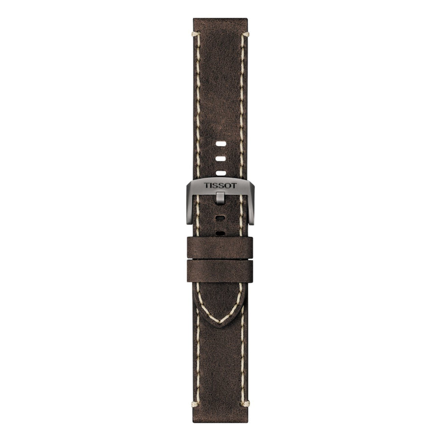 Tissot 22mm Gent XL Brown Leather Strap image