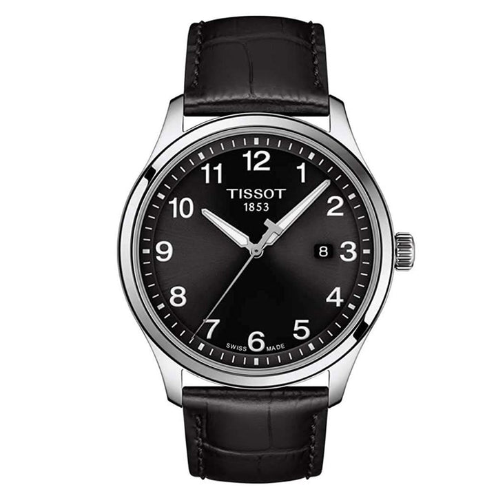 TISSOT GENT XL CLASSIC 22MM BLACK LEATHER STRAP image