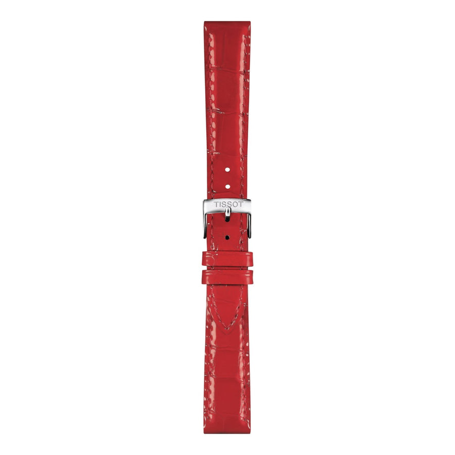 Genuine Tissot 16mm PR 100 Red Leather Strap by Tissot