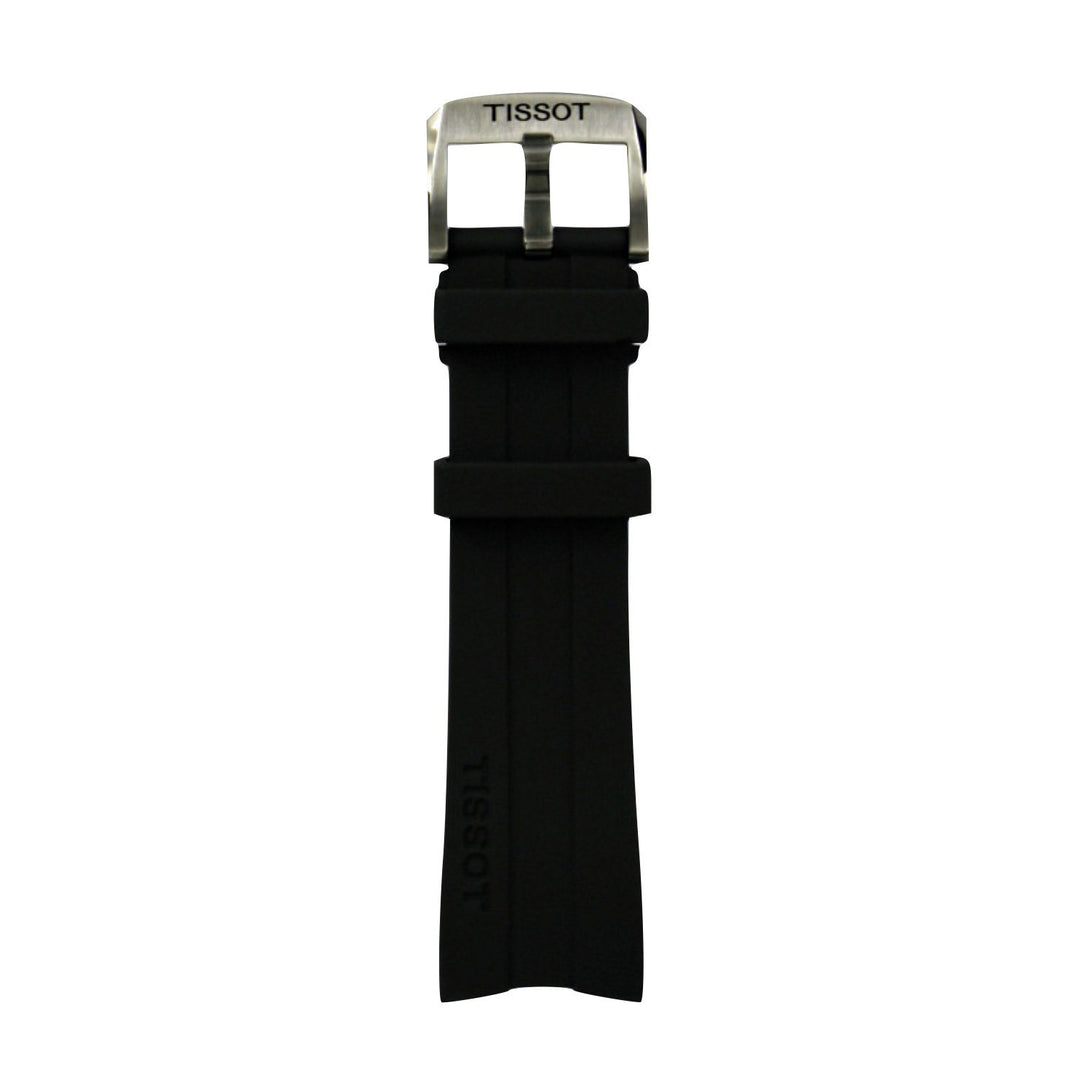 Genuine Tissot 23mm PRC 200 Black Silicone Rubber Strap by Tissot