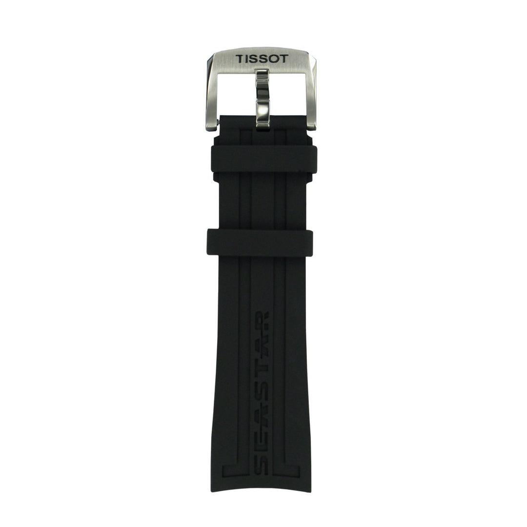 Genuine Tissot 23mm Seastar 1000 Black Silicone Rubber Strap by Tissot