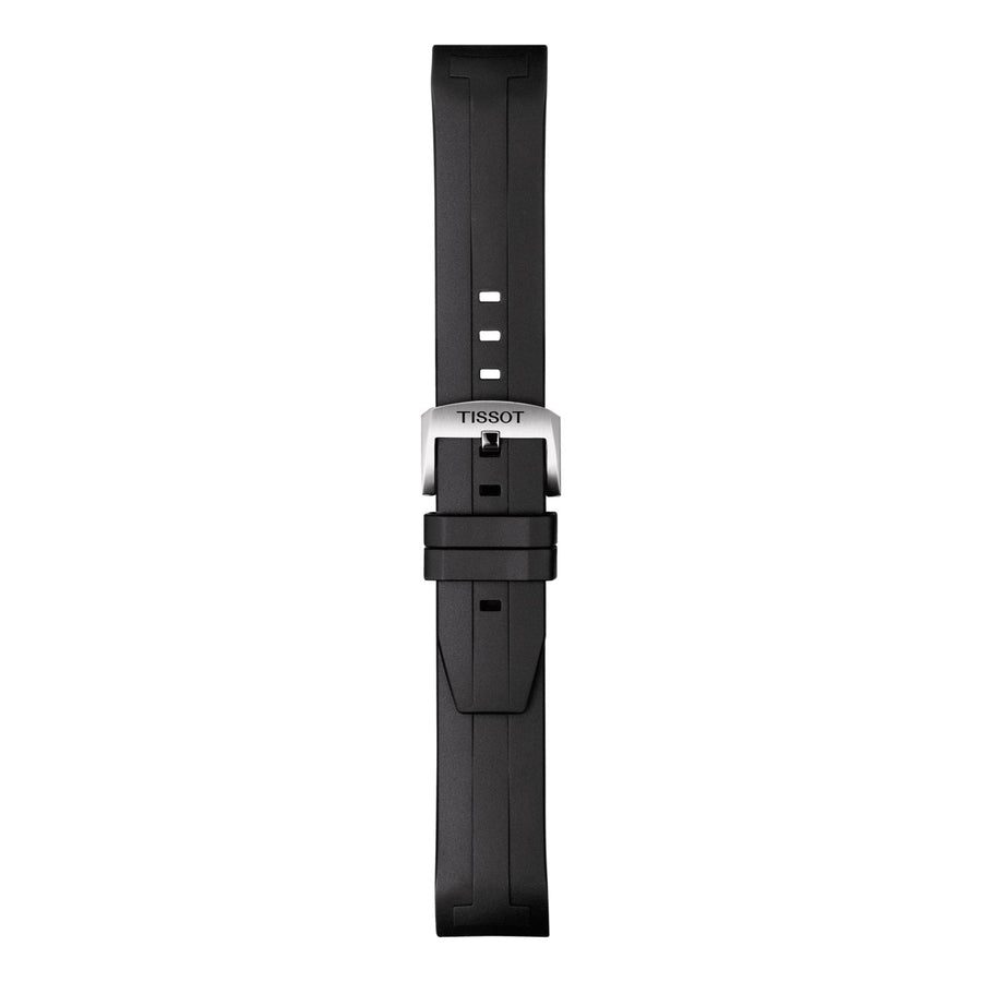 Genuine Tissot 21mm Seastar Black Silicone Rubber Strap by Tissot