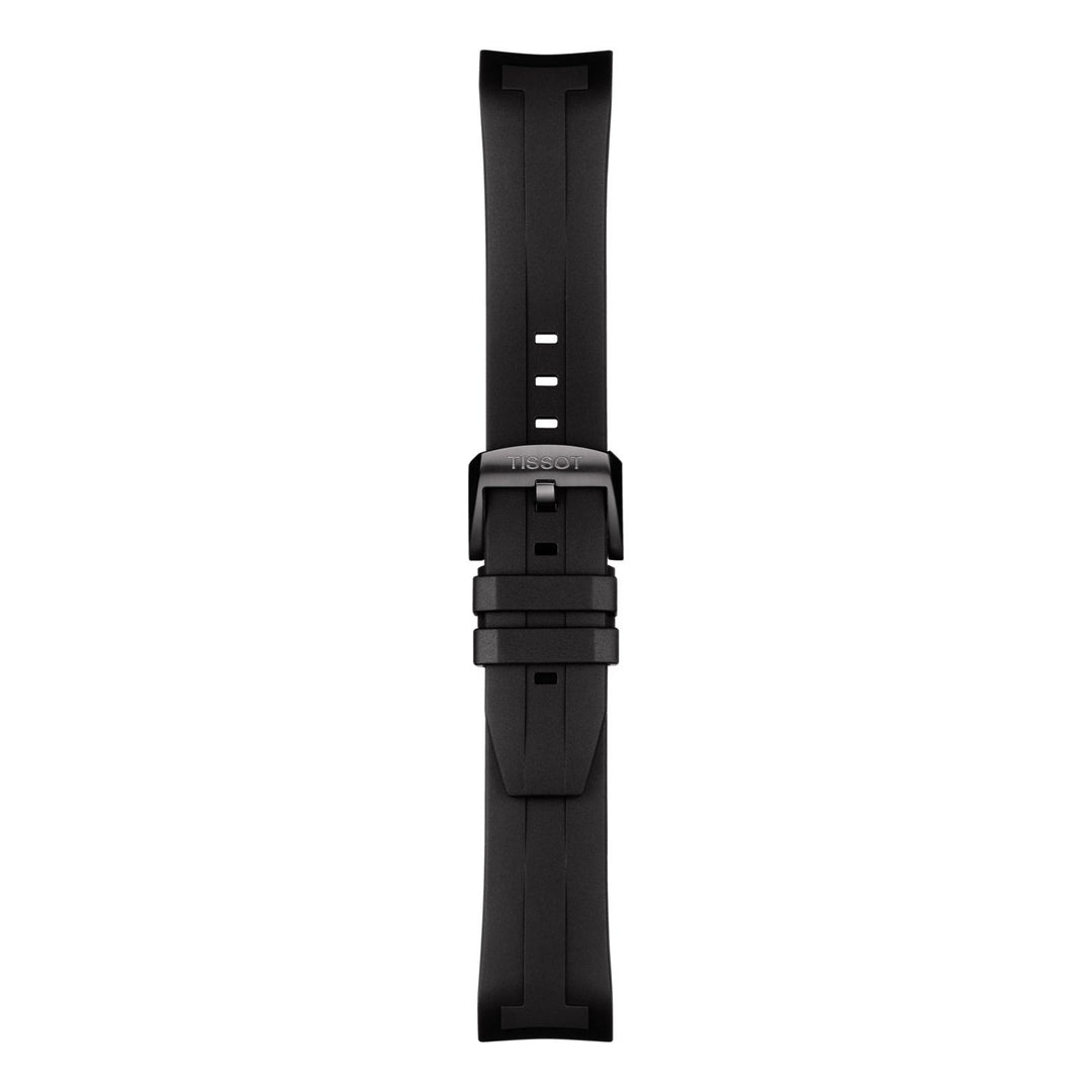 Genuine Tissot 22mm Seastar Black Silicone Rubber Strap by Tissot