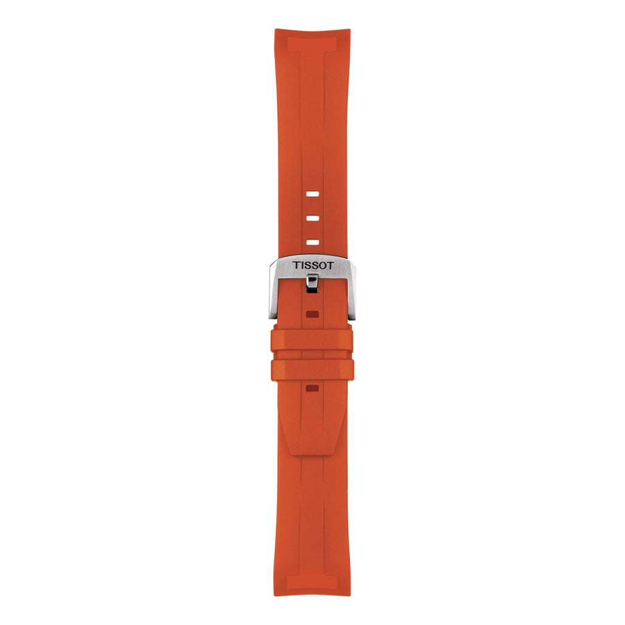 Tissot 22mm Seastar Orange Silicone Rubber Strap image