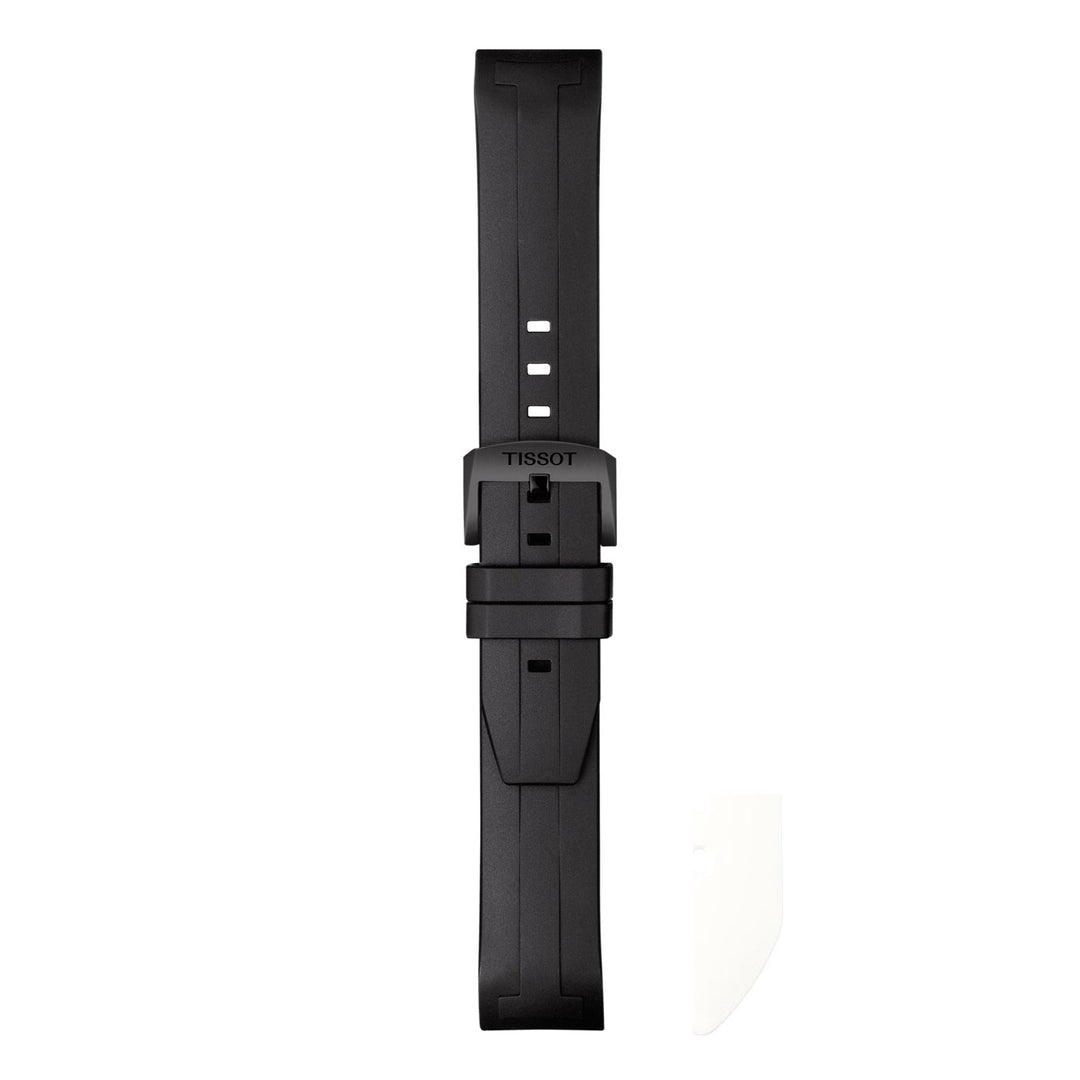 Tissot 21mm  Sea Star Black Silicone Rubber Strap image