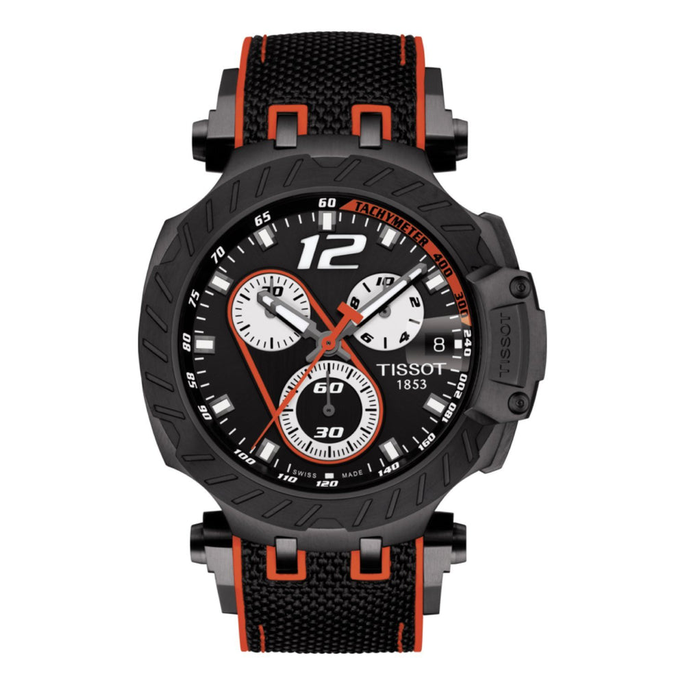 Tissot 22mm T-Race Black Silicone-textile Strap image